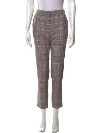 Pre-owned Msgm Plaid Print Straight Leg Pants W/ Tags In Multi