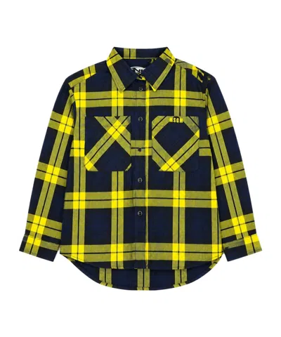 Msgm Plaid Shirt In Multi