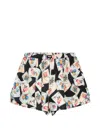 Msgm Playing-card-print Shorts In Multi