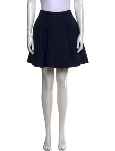 Pre-owned Msgm Pleated Accents Mini Skirt In Black