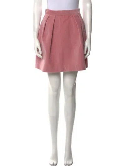 Pre-owned Msgm Pleated Accents Mini Skirt In Pink