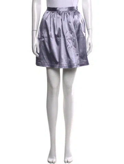 Pre-owned Msgm Pleated Accents Mini Skirt W/ Tags In Purple