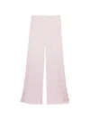 Msgm Pleated Checked Trousers In Pink