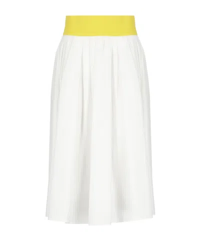 MSGM MSGM PLEATED COLOR-BLOCK SKIRT