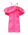 Msgm Pleated Dress In Pink