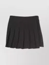 Msgm Pleated Mini Length Cotton Shorts In Black