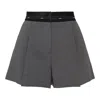 Msgm Pleated Shorts In Gray