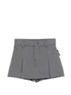 Msgm Pleated Shorts In Gray