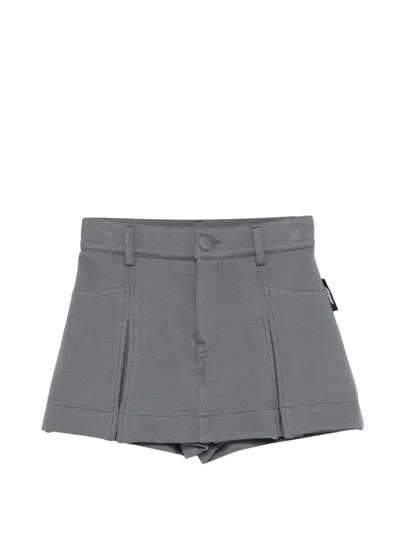 Msgm Kids' Pleated Shorts In Gray