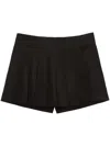 Msgm Shorts Mit Bundfalten In Schwarz