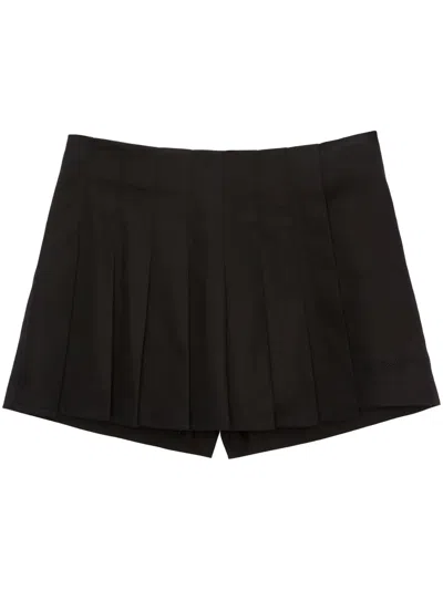 Msgm Shorts Mit Bundfalten In Schwarz