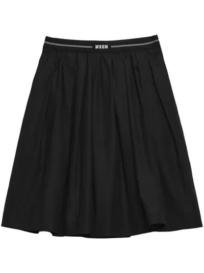 Msgm Pleated Skirt In ブラック