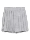 Msgm Pleated Skorts In Grey
