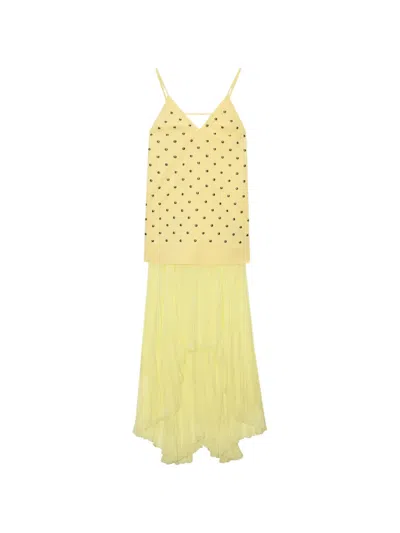 Msgm スタッズ マキシドレス In Yellow