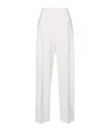 Msgm Pleated Tailored Wool Trousers In White