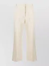 Msgm Pleated Trousers With Back Pocket And Belt Loops In Neutral