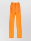 MSGM PLEATED WIDE-LEG TROUSERS IN STRETCH WOOL TWILL