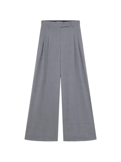 Msgm Pleated Wide-leg Trousers In Purple