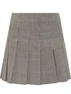 Msgm Plissé Mini Skirt In Off White