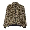 Msgm Plush Animal Print Coat With Structured Silhouette In Multi