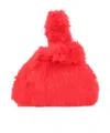 Msgm Borsa Fluffy Small In Red