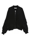Msgm Pocket-detailed Zip-up Bomber Jacket In Black