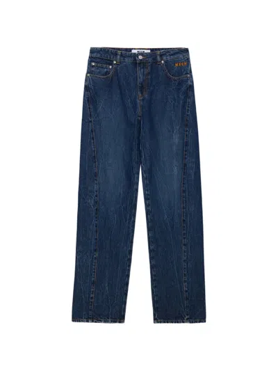 Msgm Pocket Jeans In Blue