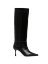 Msgm Pointed Knee High Boots In Black
