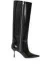 MSGM POINTED-TOE LEATHER BOOTS