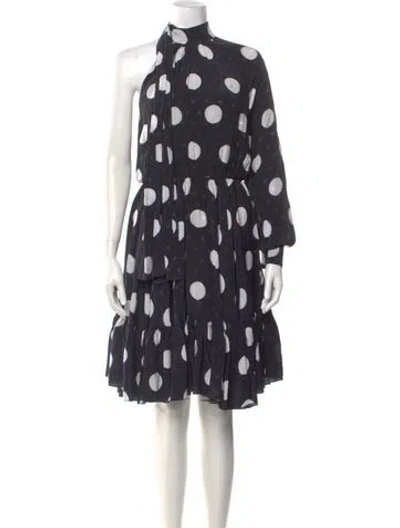 Pre-owned Msgm Polka Dot Print Knee-length Dress In Multi
