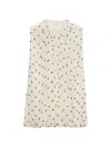 Msgm Polka Dot Sleeveless Blouse In Neutral