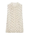 Msgm Polka Dot Sleeveless Blouse In Neutral