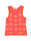 Msgm Polka Dot Sleeveless Top In Orange