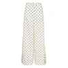 Msgm Polka Dot Wide Leg Pants In Neutral