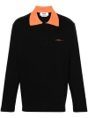 Msgm Man Polo Shirt Black Size L Cotton In Black