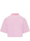 Msgm Collared Polo Top In Multi