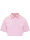Msgm Collared Polo Top In Multi