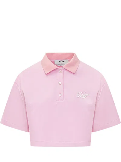 MSGM MSGM POLO SHIRT IN PIQUET