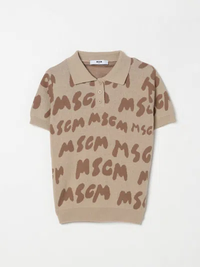 Msgm Polo Shirt  Kids Kids Color Beige