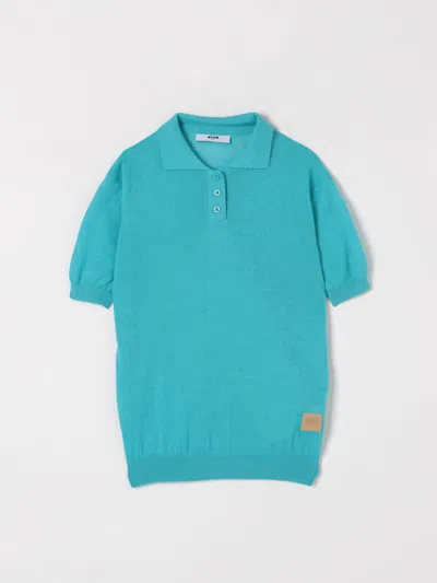 Msgm Polo  Kids Kinder Farbe Blau