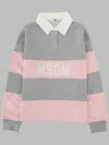Msgm Polo Sweatshirt Girl In Multi
