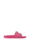 Msgm Logo Open Toe Slide Sandal In Fuchsia