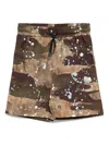 Msgm Poplin Bermuda Shorts In Brown
