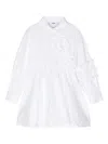 Msgm Poplin Shirt Dress In White