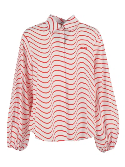 Msgm Kids Shirt Kids Color Red