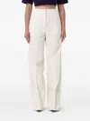 Msgm Prassed-crease Trousers In White