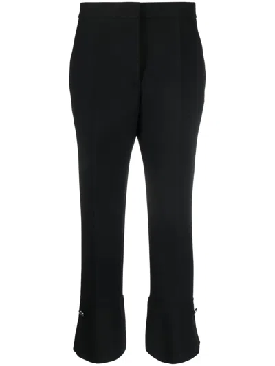 MSGM PRESSED-CREASE HIGH-WAISTED TROUSERS