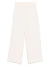 Msgm White Pressed-crease Trousers In White