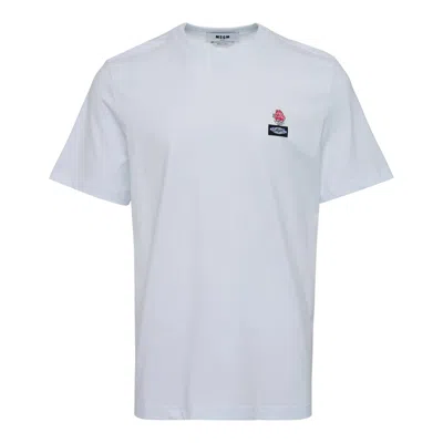 Msgm Print Logo T-shirt In White