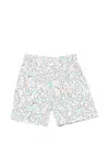 Msgm Print Shorts In White